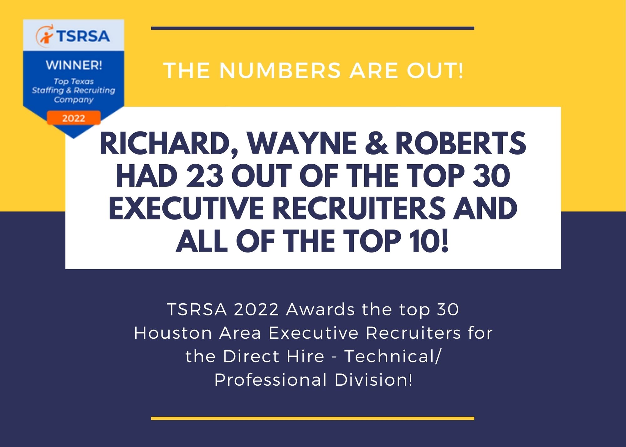 39th Annual Texas Search, Recruiting & Staffing Association (formerly HAAPC) Award Winners for 2022